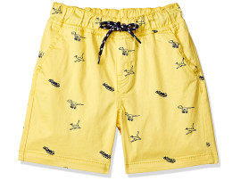 EASYBUY Boy's Regular fit Cotton Shorts (Yellow 3-4 Years)